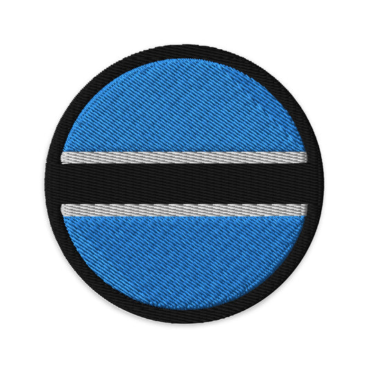 Botswana Flag Patch | Embroidered Iron-on or Sew-on DIY Applique For Vest, Backpack, Clothing Badge, Bikers, Travel Collectors, Souvenir