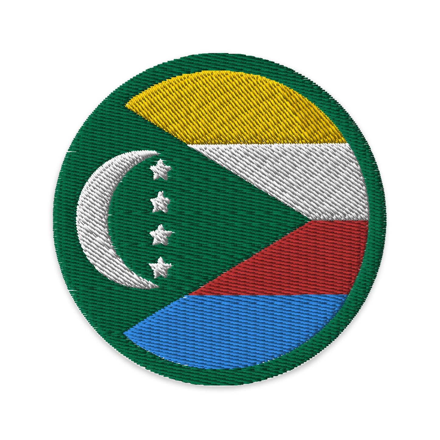 Comoros Flag Patch | Embroidered Iron-on or Sew-on DIY Applique For Vest, Backpack, Clothing Badge, Bikers, Travel Collectors, Souvenir