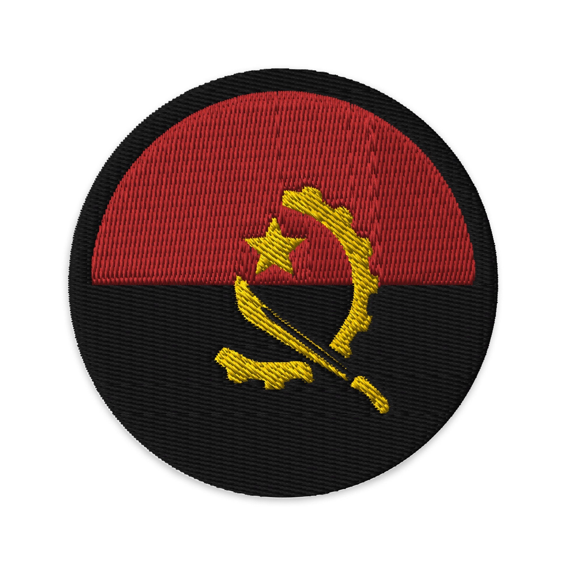 Angola Flag Patch | Embroidered Iron-on or Sew-on DIY Applique For Vest, Backpack, Clothing Badge, Bikers, Travel Collectors, Souvenir