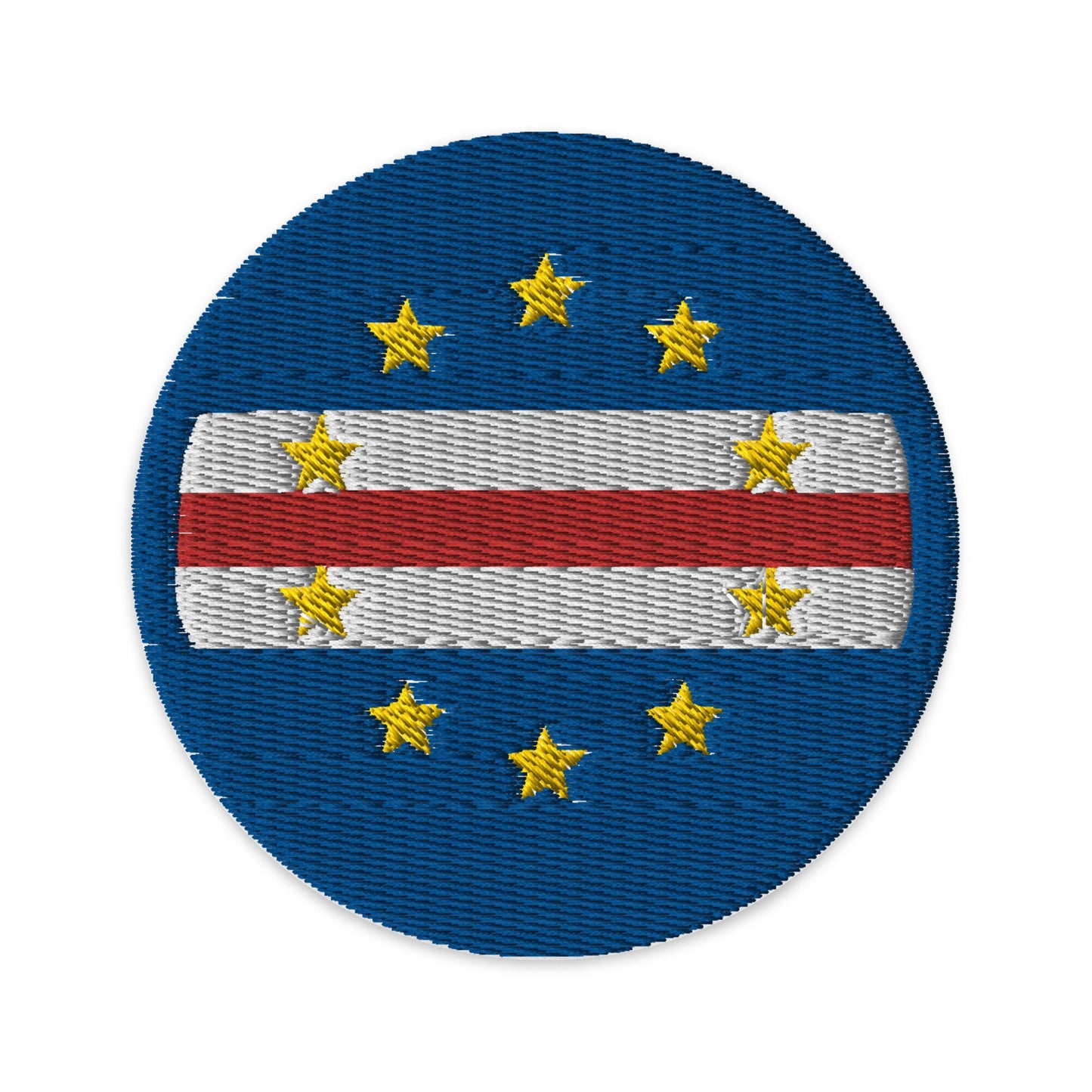 Cape Verde Flag Patch | Embroidered Iron-on or Sew-on DIY Applique For Vest, Backpack, Clothing Badge, Bikers, Travel Collectors, Souvenir