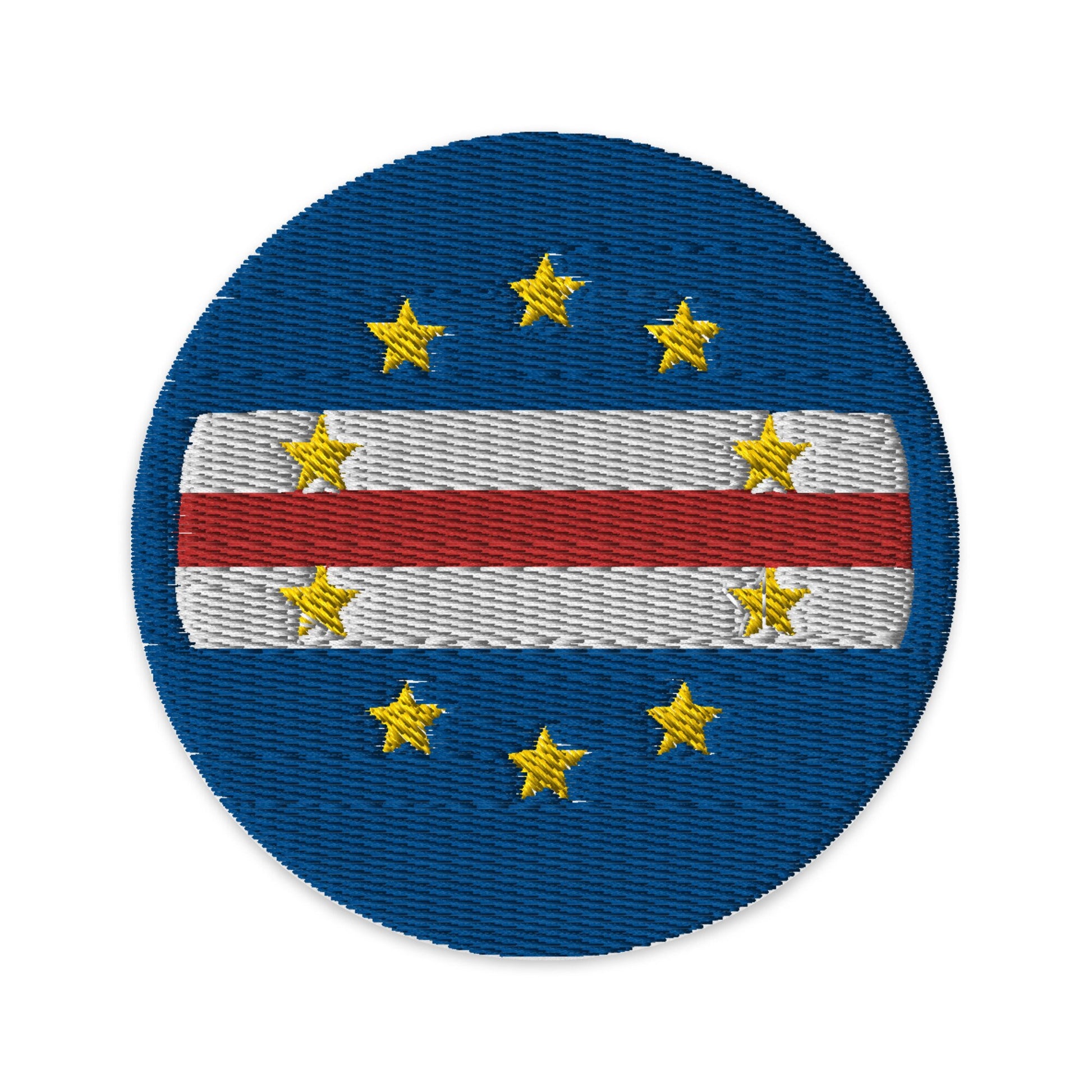 Cape Verde Flag Patch | Embroidered Iron-on or Sew-on DIY Applique For Vest, Backpack, Clothing Badge, Bikers, Travel Collectors, Souvenir