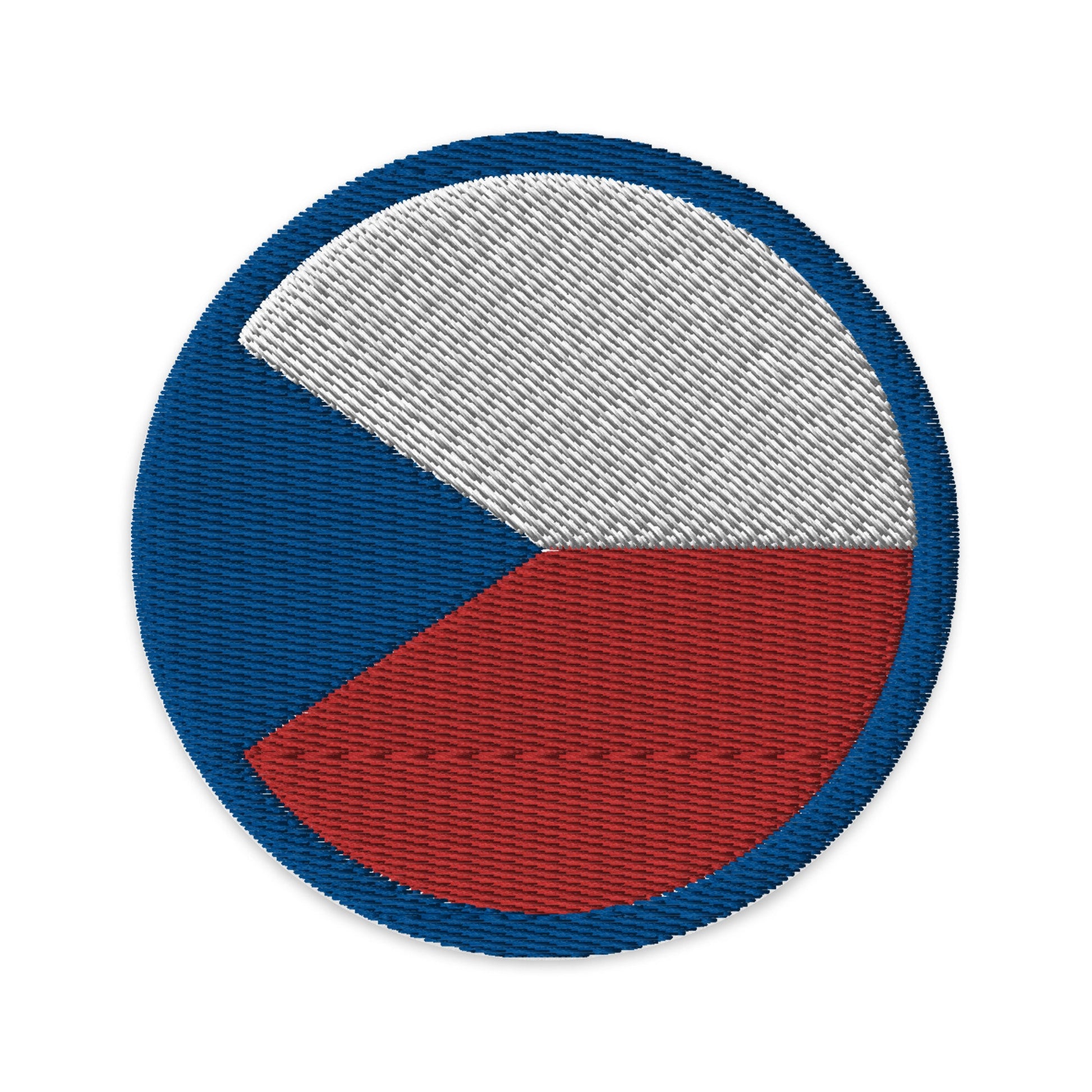 Czech Republic Flag Patch | Embroidered Iron-on or Sew-on DIY Applique For Vest, Backpack, Clothing Badge, Biker, Travel Collector, Souvenir