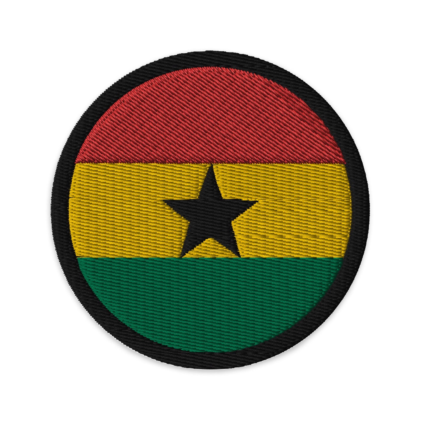 Ghana Flag Patch | Embroidered Iron-on or Sew-on DIY Applique For Vest, Backpack, Clothing Badge, Bikers, Travel Collectors, Souvenir