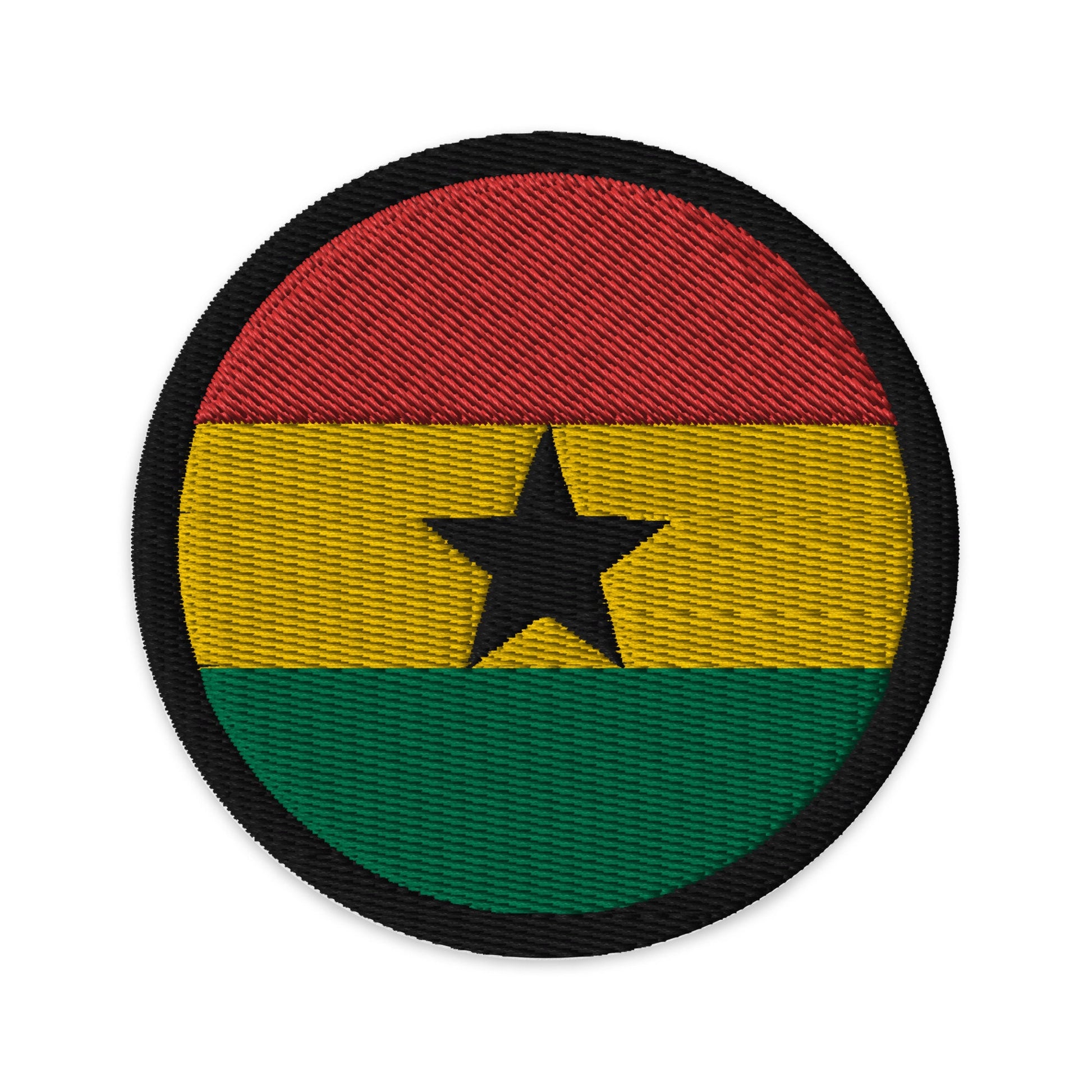 Ghana Flag Patch | Embroidered Iron-on or Sew-on DIY Applique For Vest, Backpack, Clothing Badge, Bikers, Travel Collectors, Souvenir