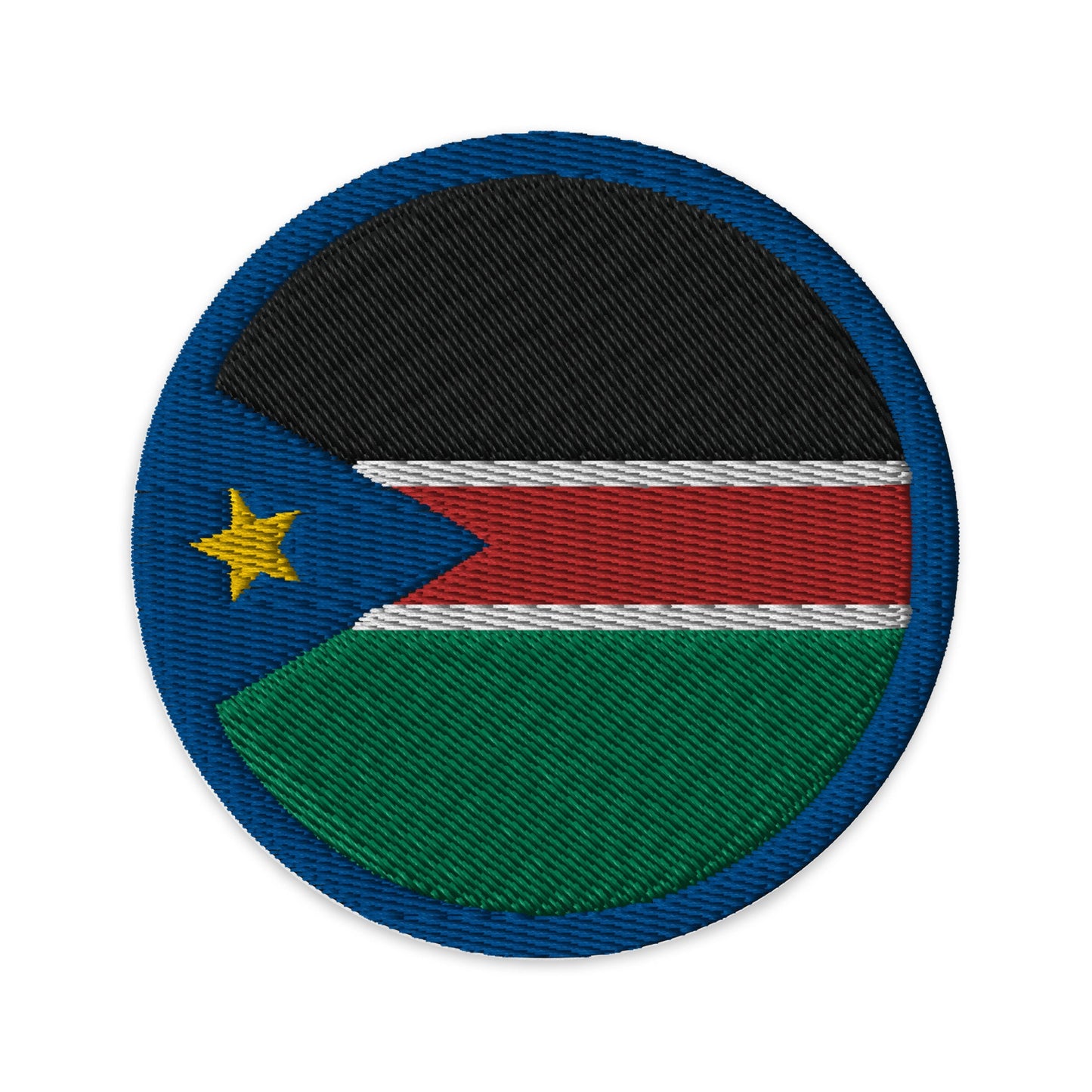 South Sudan Flag Patch | Embroidered Iron-on or Sew-on DIY Applique For Vest, Backpack, Clothing Badge, Bikers, Travel Collectors, Souvenir