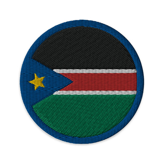 South Sudan Flag Patch | Embroidered Iron-on or Sew-on DIY Applique For Vest, Backpack, Clothing Badge, Bikers, Travel Collectors, Souvenir