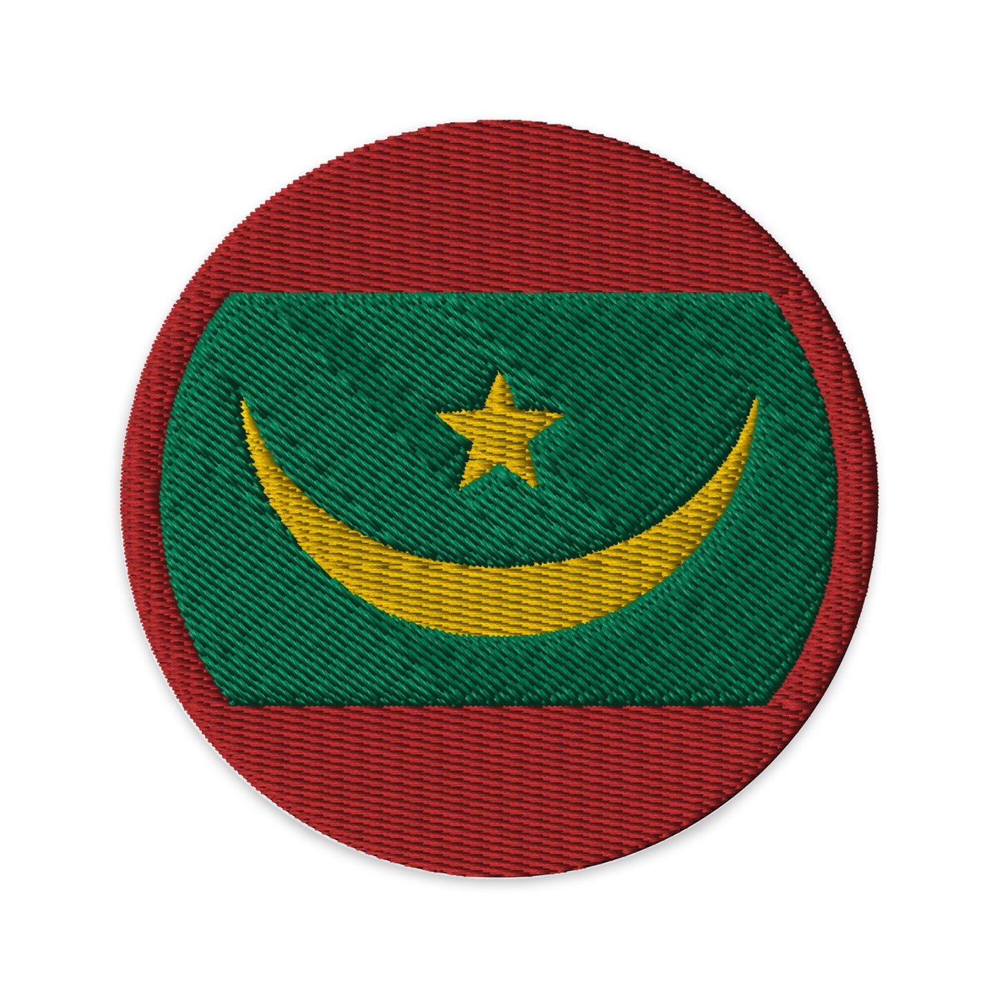 Mauritania Flag Patch | Embroidered Iron-on or Sew-on DIY Applique For Vest, Backpack, Clothing Badge, Bikers, Travel Collectors, Souvenir