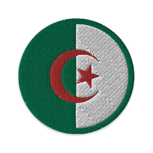 Algeria Flag Patch | Embroidered Iron-on or Sew-on DIY Applique For Vest, Backpack, Clothing Badge, Bikers, Travel Collectors, Souvenir