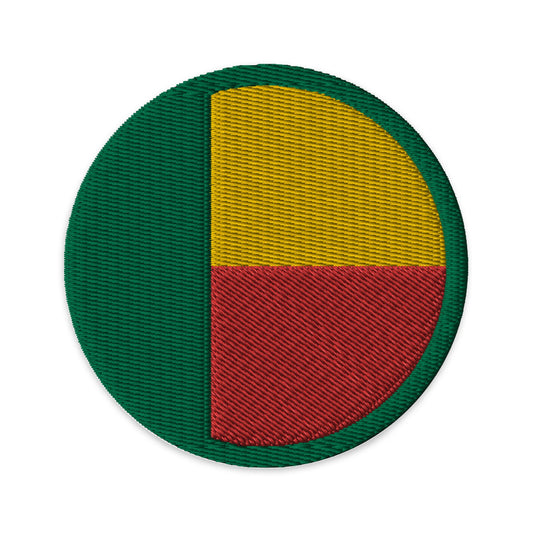 Benin Flag Patch | Embroidered Iron-on or Sew-on DIY Applique For Vest, Backpack, Clothing Badge, Bikers, Travel Collectors, Souvenir