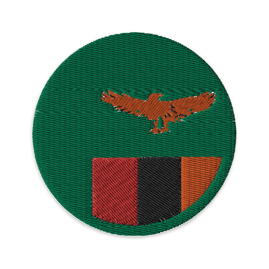 Zambia Flag Patch | Embroidered Iron-on or Sew-on DIY Applique For Vest, Backpack, Clothing Badge, Bikers, Travel Collectors, Souvenir