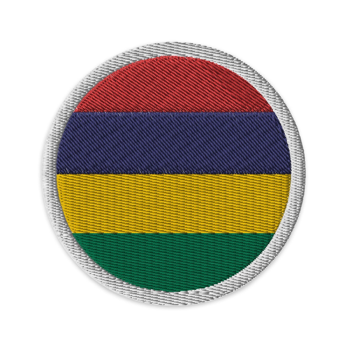 Mauritius Flag Patch | Embroidered Iron-on or Sew-on DIY Applique For Vest, Backpack, Clothing Badge, Bikers, Travel Collectors, Souvenir