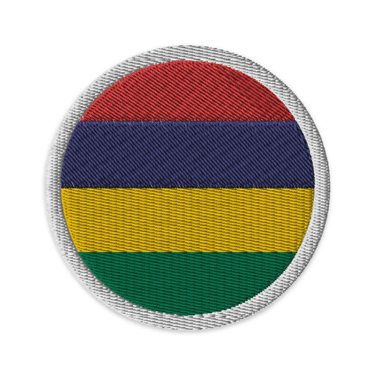 Mauritius Flag Patch | Embroidered Iron-on or Sew-on DIY Applique For Vest, Backpack, Clothing Badge, Bikers, Travel Collectors, Souvenir