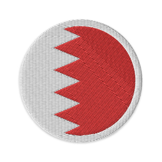 Bahrain Flag Patch | Embroidered Iron-on or Sew-on DIY Applique For Vest, Backpack, Clothing Badge, Bikers, Travel Collectors, Souvenir