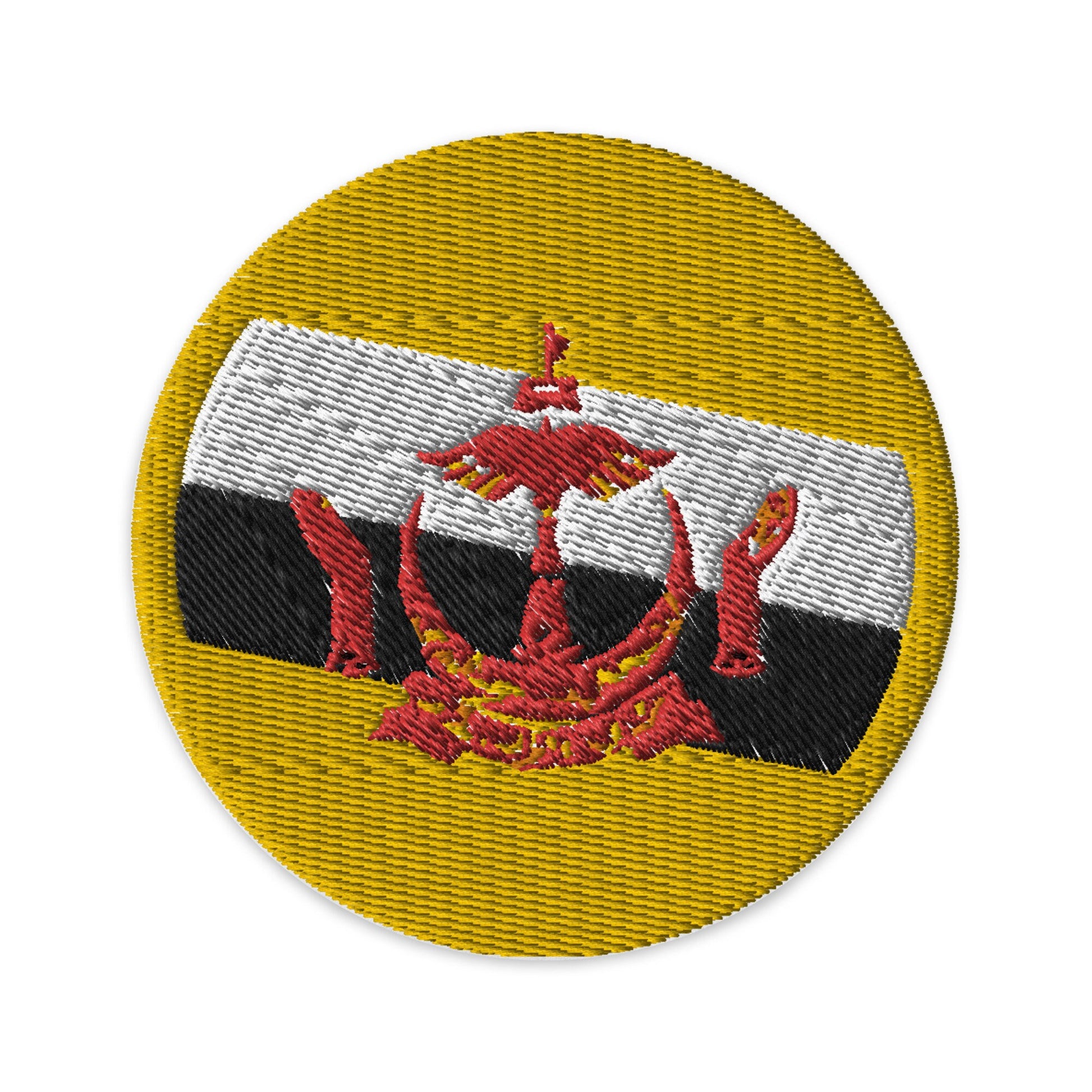 Brunei Flag Patch | Embroidered Iron-on or Sew-on DIY Applique For Vest, Backpack, Clothing Badge, Bikers, Travel Collectors, Souvenir