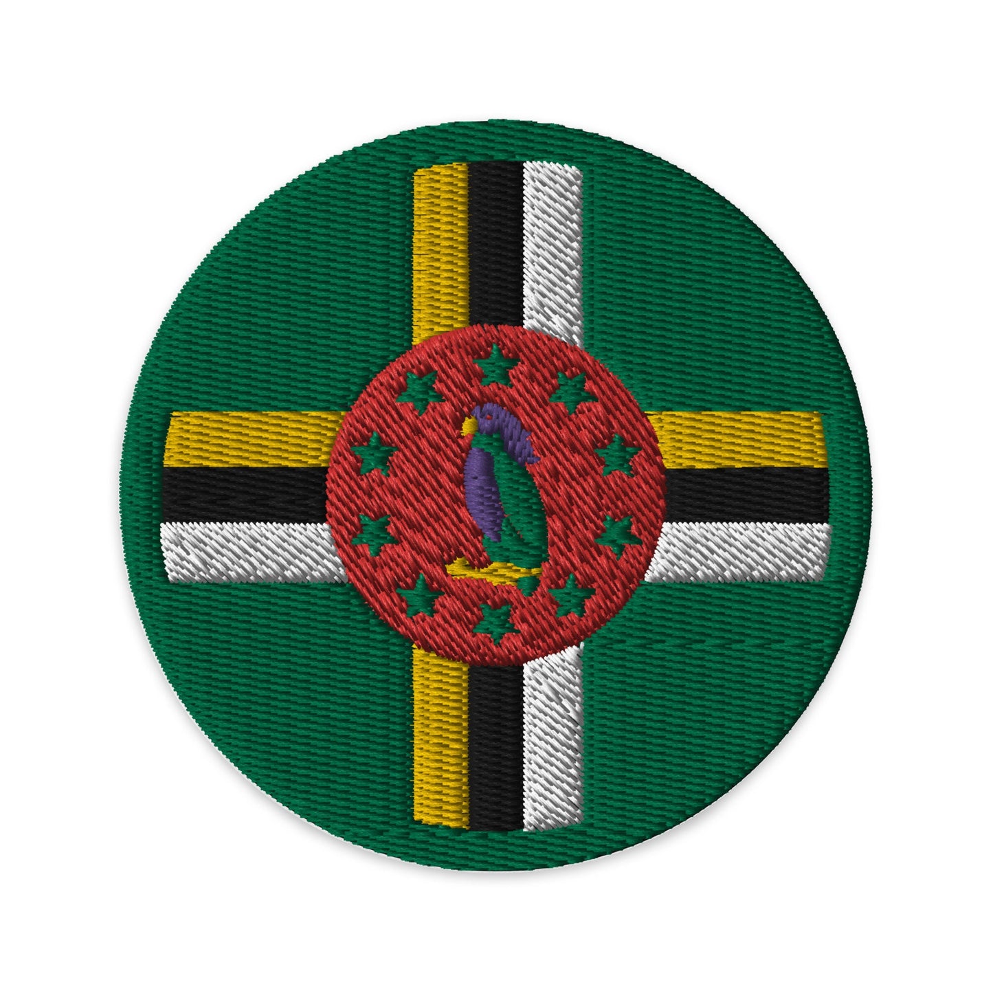 Dominica Flag Patch | Embroidered Iron-on or Sew-on DIY Applique For Vest, Backpack, Clothing Badge, Bikers, Travel Collectors, Souvenir