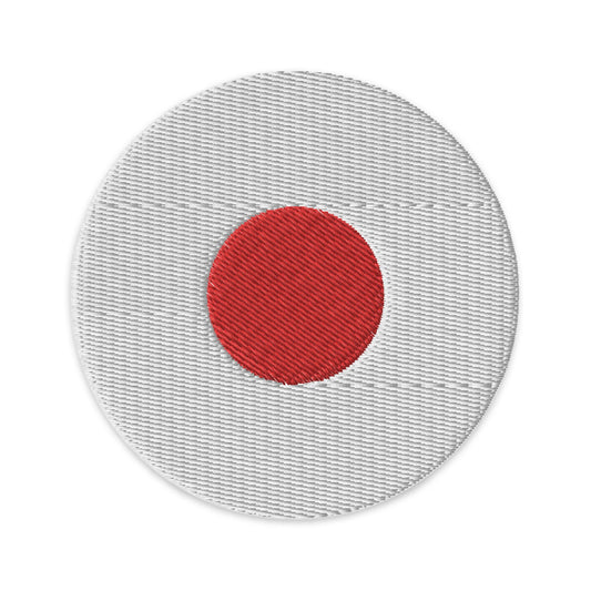 Japan Flag Patch | Embroidered Iron-on or Sew-on DIY Applique For Vest, Backpack, Clothing Badge, Bikers, Travel Collectors, Souvenir