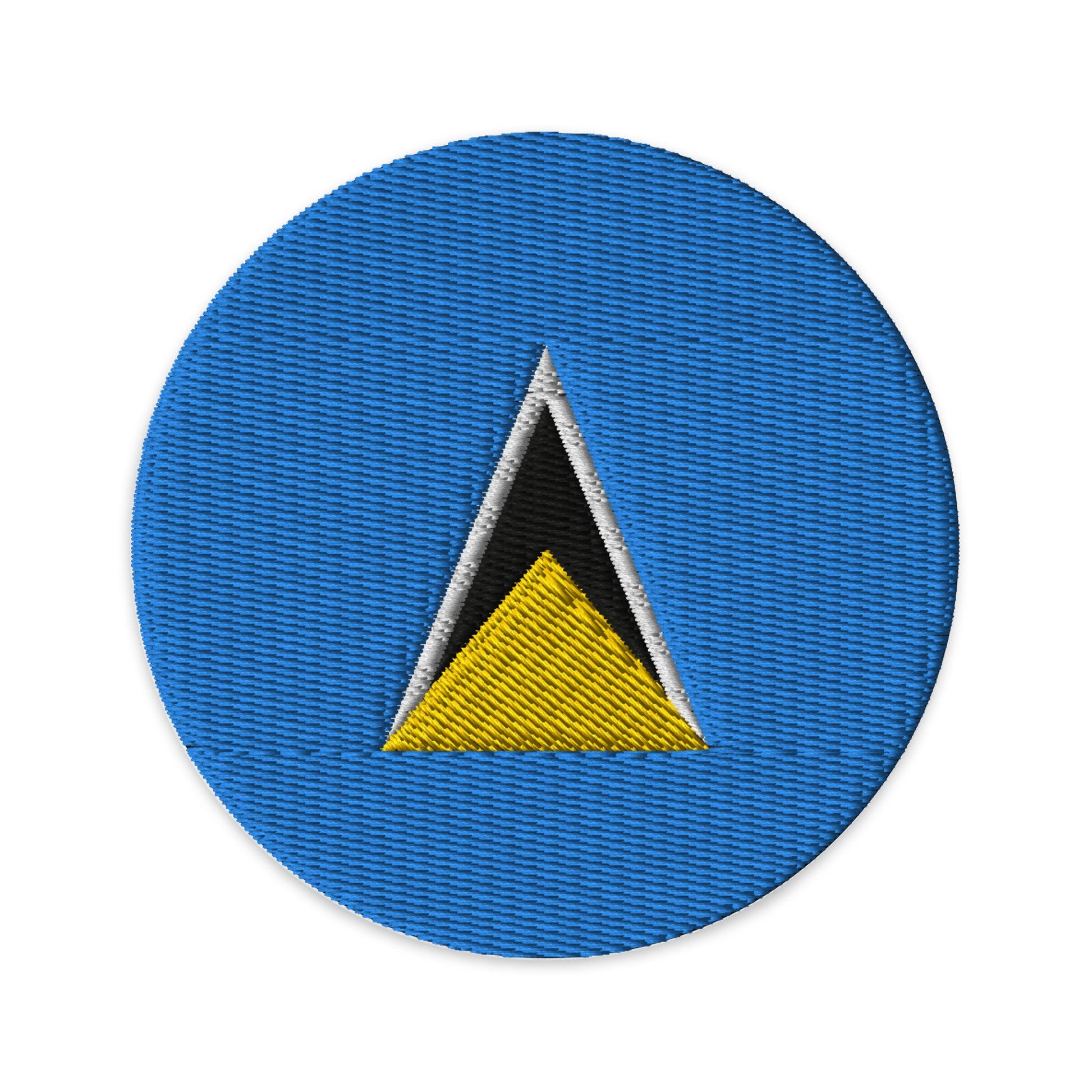 Saint Lucia Flag Patch | Embroidered Iron-on or Sew-on DIY Applique For Vest, Backpack, Clothing Badge, Bikers, Travel Collectors, Souvenir