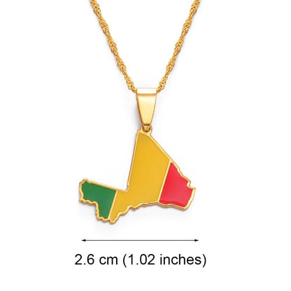 Mali Map Necklace