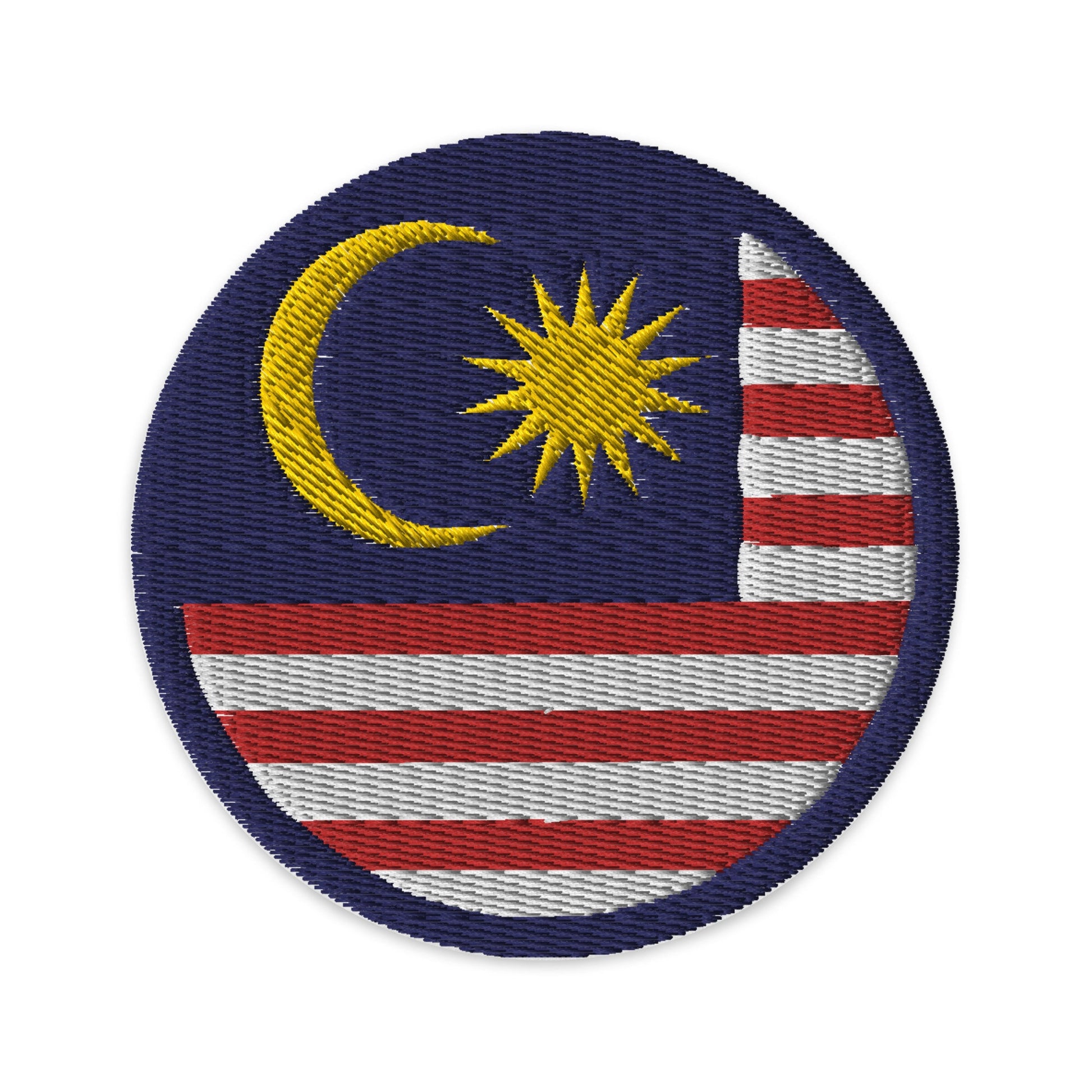 Malaysia Flag Patch | Embroidered Iron-on or Sew-on DIY Applique For Vest, Backpack, Clothing Badge, Bikers, Travel Collectors, Souvenir