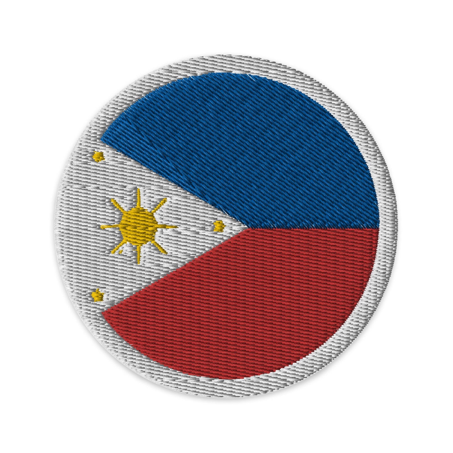 Philippines Flag Patch | Embroidered Iron-on or Sew-on DIY Applique For Vest, Backpack, Clothing Badge, Bikers, Travel Collectors, Souvenir