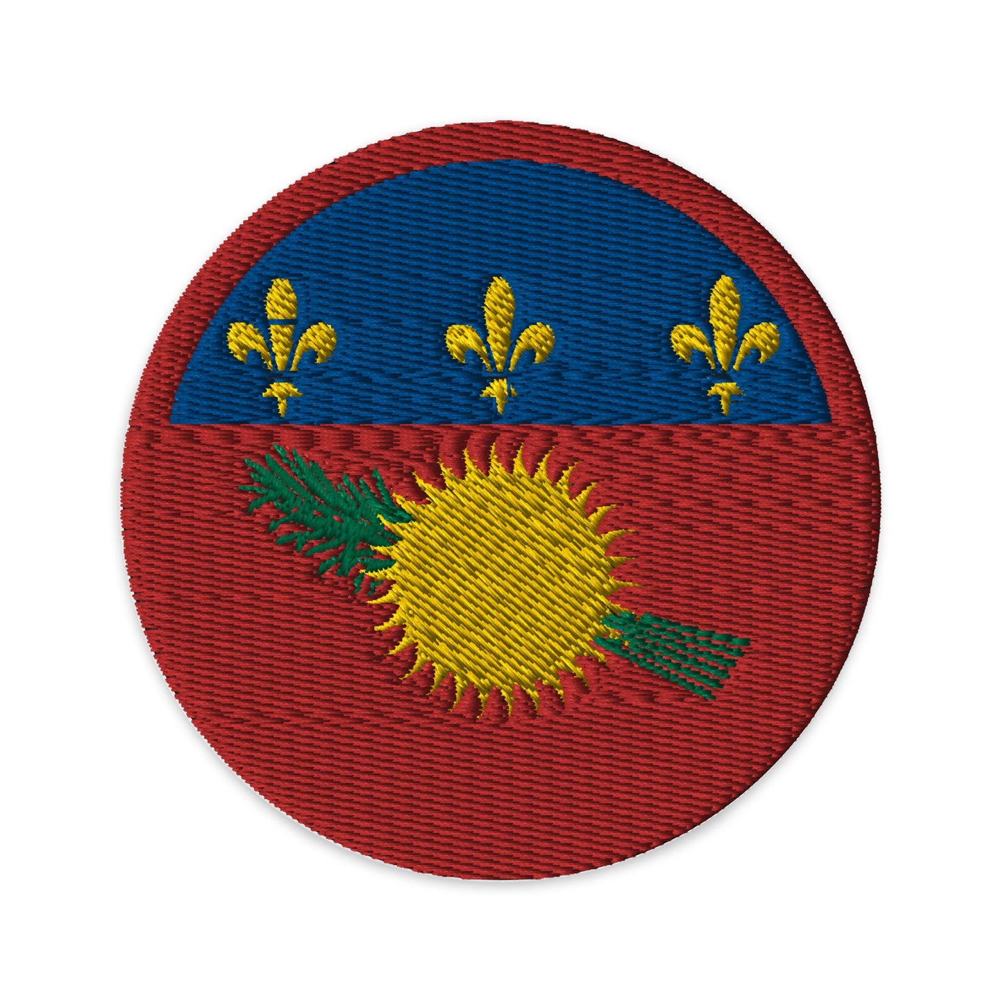 Guadeloupe Flag Patch | Embroidered Iron-on or Sew-on DIY Applique For Vest, Backpack, Clothing Badge, Bikers, Travel Collectors, Souvenir