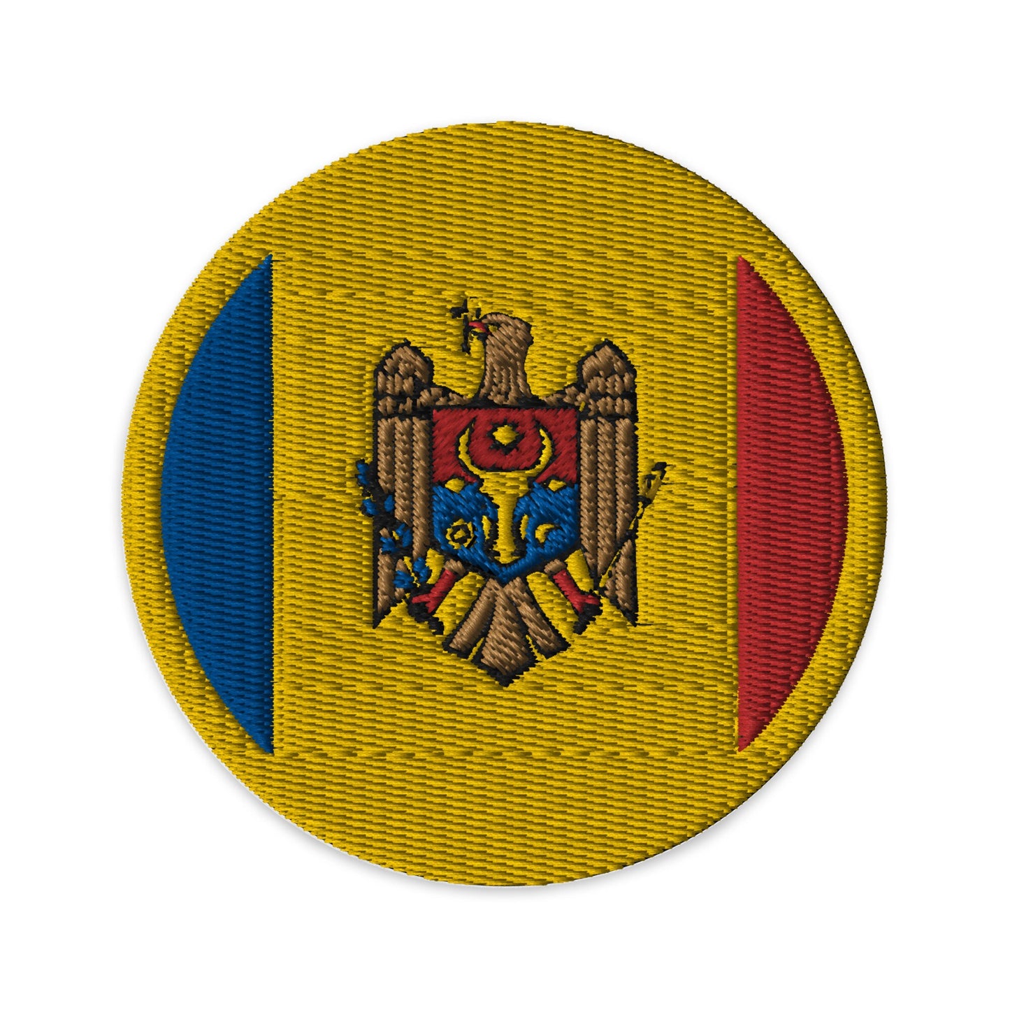 Moldova Flag Patch | Embroidered Iron-on or Sew-on DIY Applique For Vest, Backpack, Clothing Badge, Bikers, Travel Collectors, Souvenir