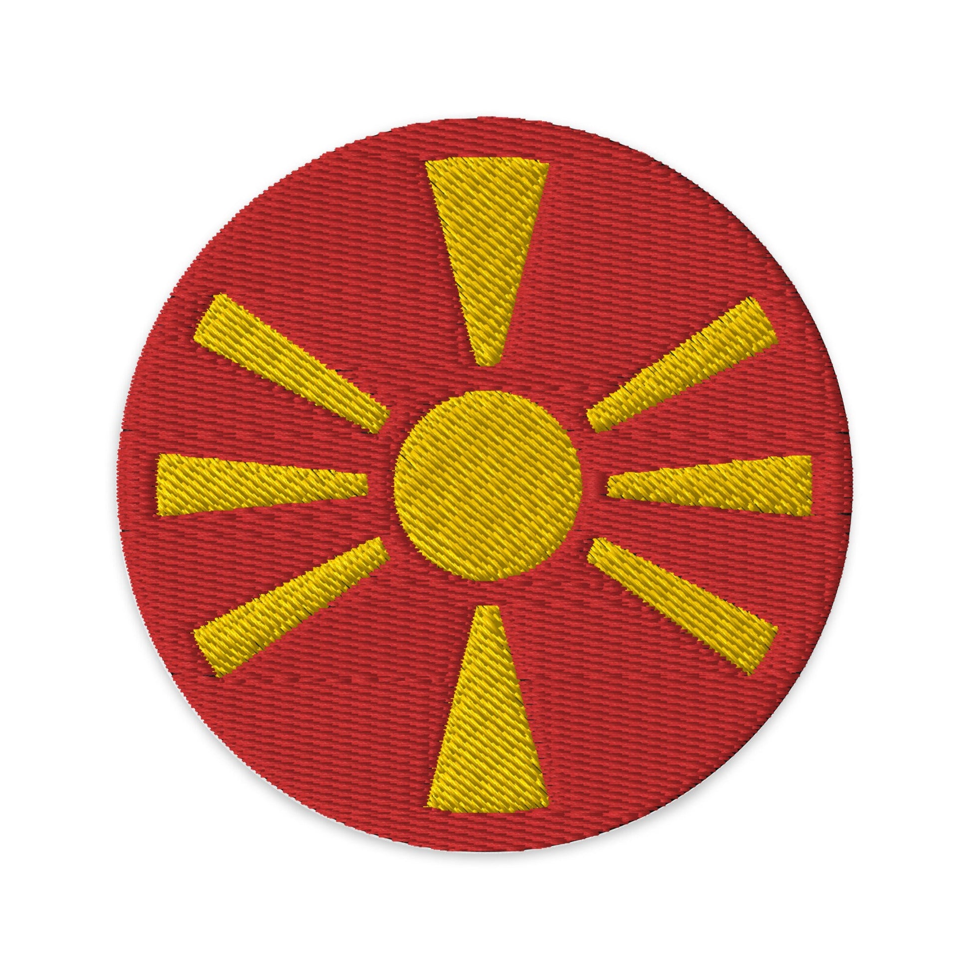 Macedonia Flag Patch | Embroidered Iron-on or Sew-on DIY Applique For Vest, Backpack, Clothing Badge, Bikers, Travel Collectors, Souvenir