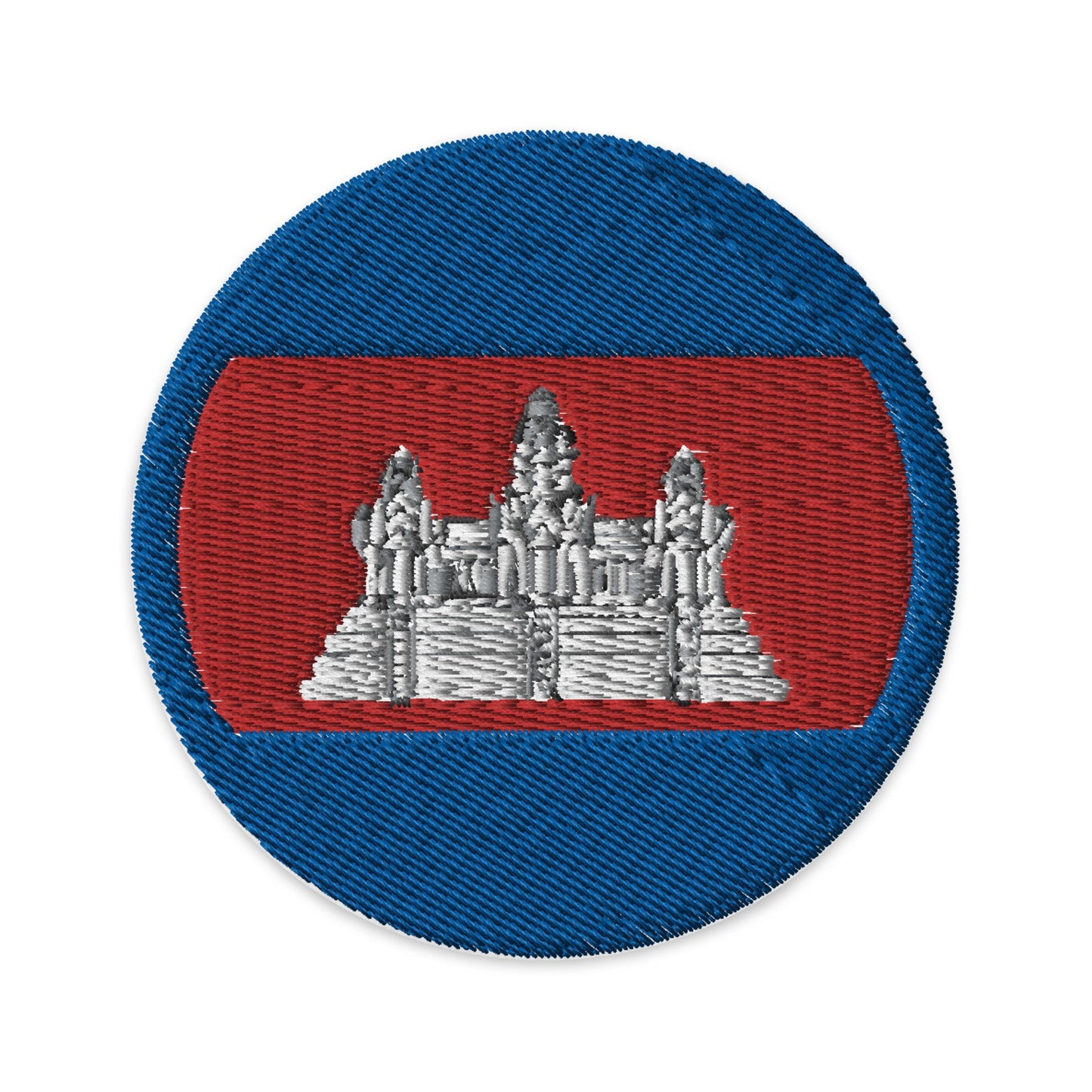 Cambodia Flag Patch | Embroidered Iron-on or Sew-on DIY Applique For Vest, Backpack, Clothing Badge, Bikers, Travel Collectors, Souvenir