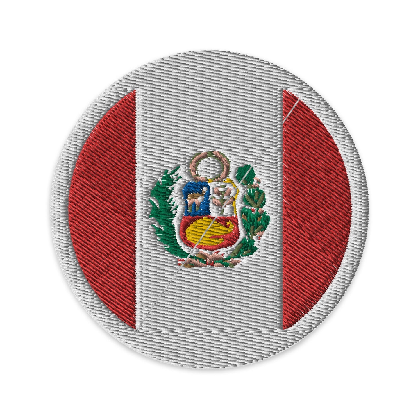 Peru Flag Patch | Embroidered Iron-on or Sew-on DIY Applique For Vest, Backpack, Clothing Badge, Bikers, Travel Collectors, Souvenir