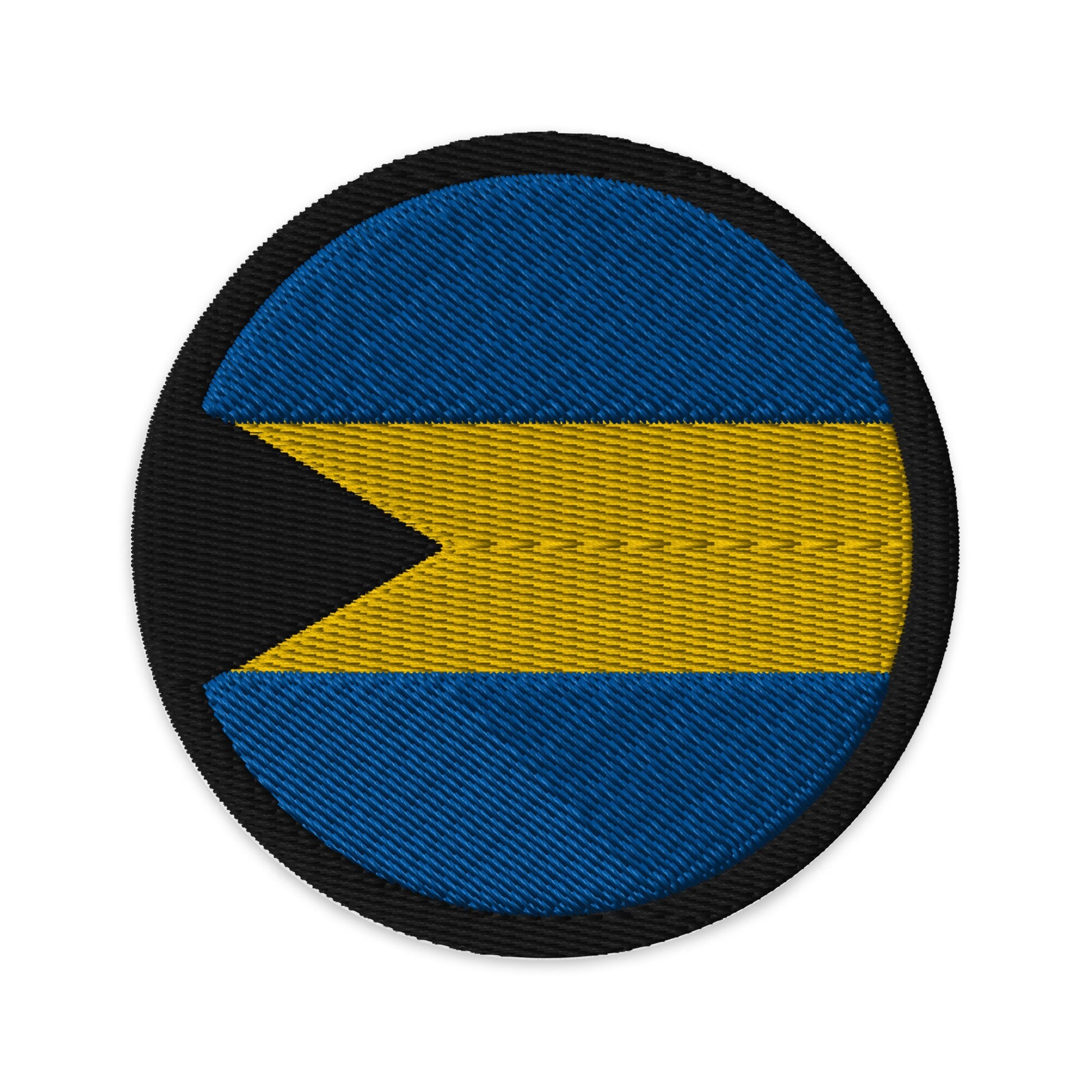 Bahamas Flag Patch | Embroidered Iron-on or Sew-on DIY Applique For Vest, Backpack, Clothing Badge, Bikers, Travel Collectors, Souvenir