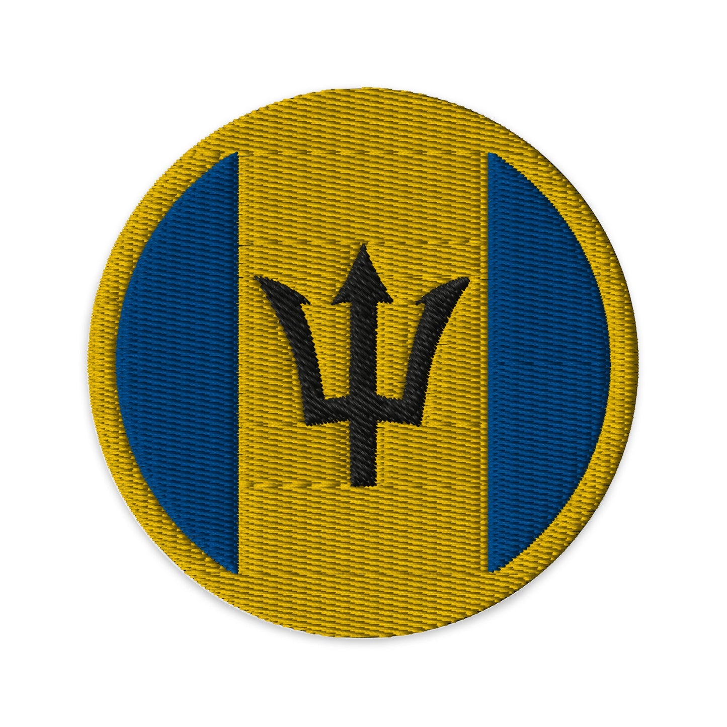 Barbados Flag Patch | Embroidered Iron-on or Sew-on DIY Applique For Vest, Backpack, Clothing Badge, Bikers, Travel Collectors, Souvenir