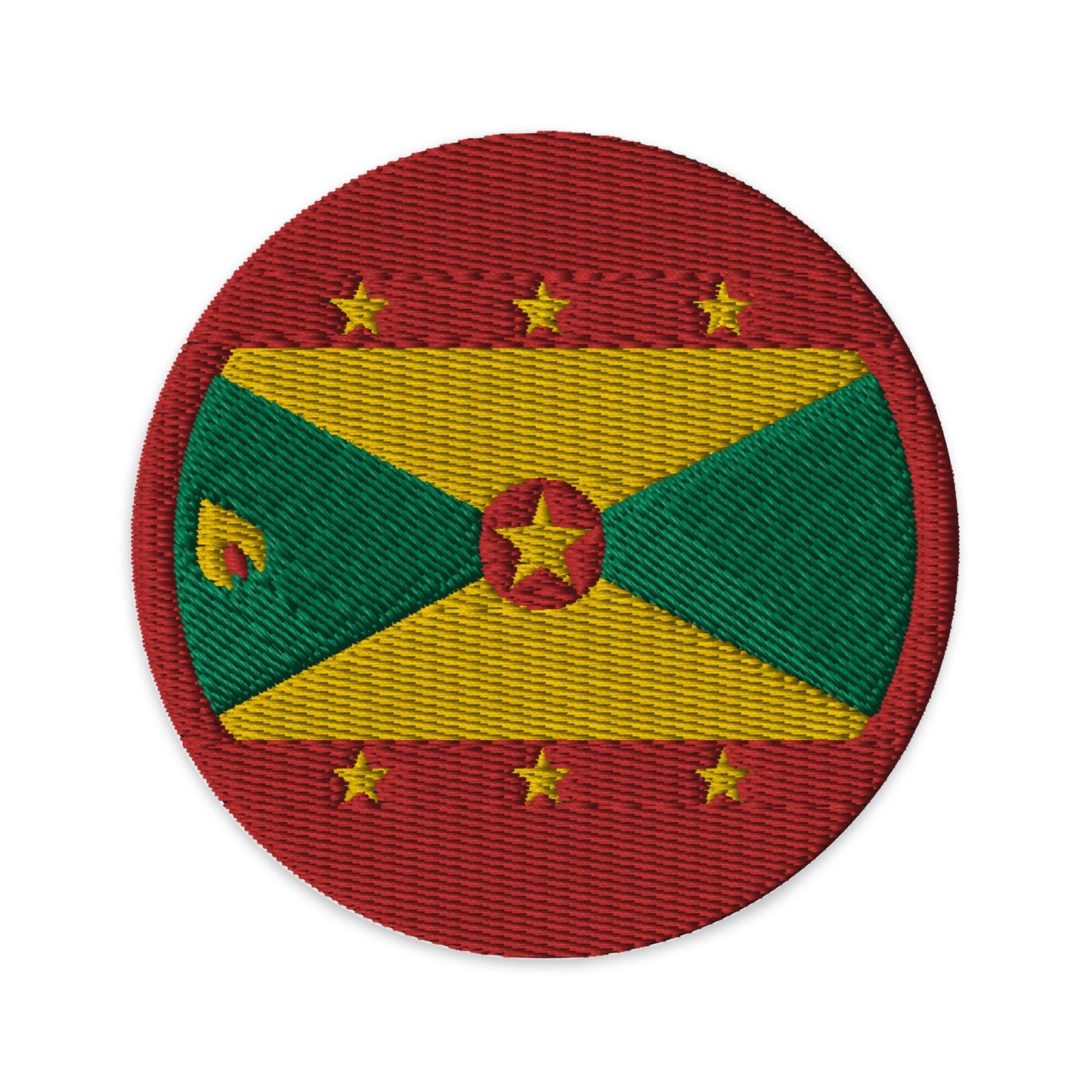 Grenada Flag Patch | Embroidered Iron-on or Sew-on DIY Applique For Vest, Backpack, Clothing Badge, Bikers, Travel Collectors, Souvenir