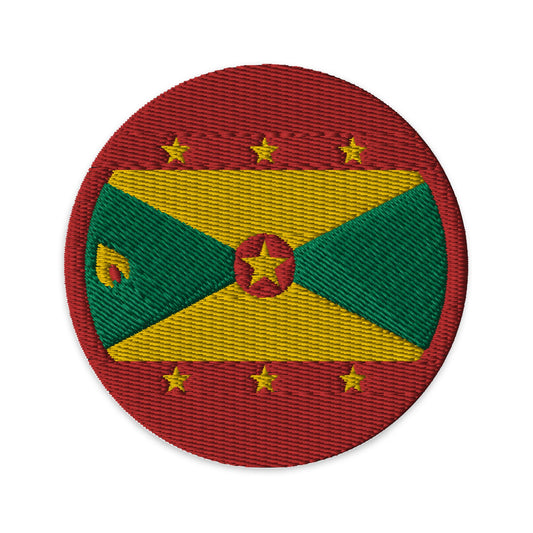 Grenada Flag Patch | Embroidered Iron-on or Sew-on DIY Applique For Vest, Backpack, Clothing Badge, Bikers, Travel Collectors, Souvenir