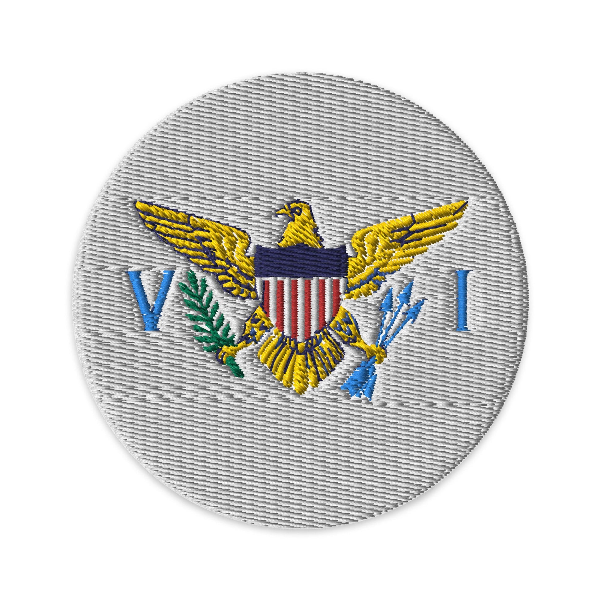 U.S. Virgin Islands Flag Patch | Embroidered Iron-on or Sew-on DIY Applique For Vest, Backpack, Clothing Badge, Bikers, Travel Collectors