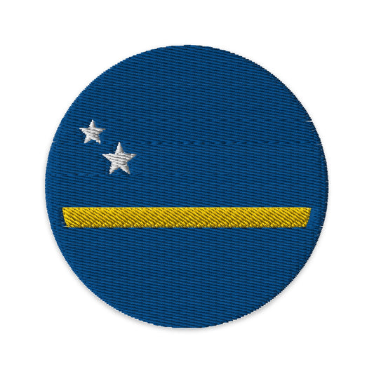 Curaçao Flag Patch | Embroidered Iron-on or Sew-on DIY Applique For Vest, Backpack, Clothing Badge, Bikers, Travel Collectors, Souvenir