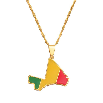 Mali Map Necklace