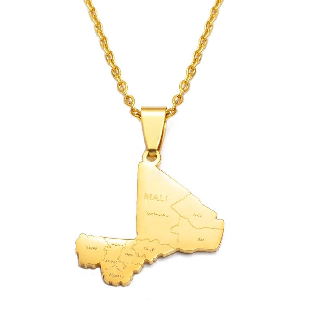 Mali Map Necklace