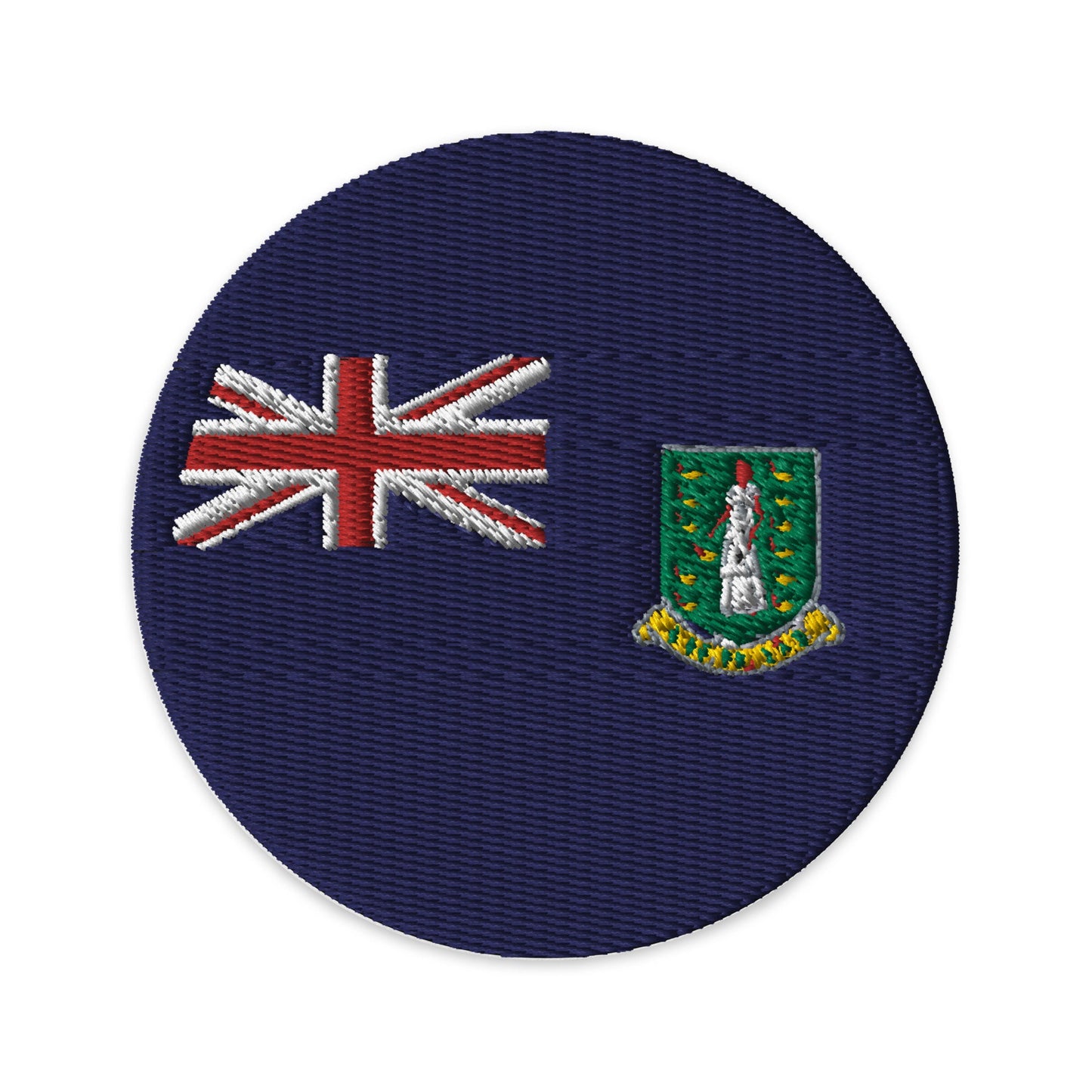 British Virgin Islands Flag Patch | Embroidered Iron-on or Sew-on DIY Applique For Vest, Backpack, Clothing Badge, Bikers, Travel Collectors