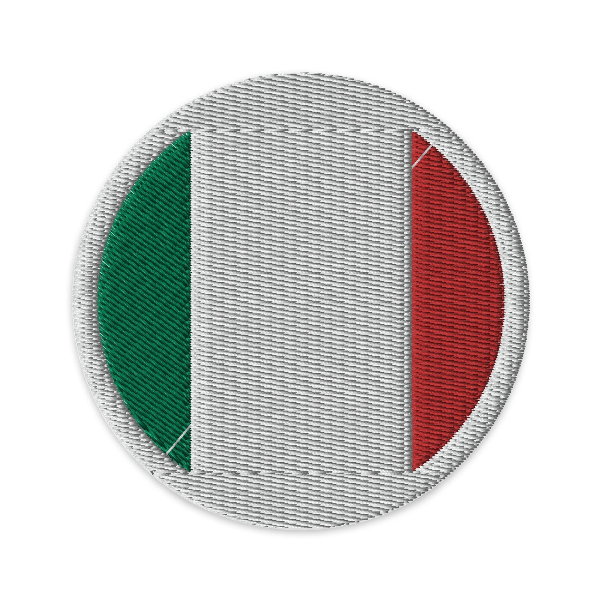 Italy Flag Patch | Embroidered Iron-on or Sew-on DIY Applique For Vest, Backpack, Clothing Badge, Bikers, Travel Collectors, Souvenir