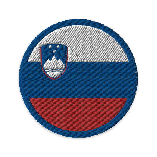 Slovenia Flag Patch | Embroidered Iron-on or Sew-on DIY Applique For Vest, Backpack, Clothing Badge, Bikers, Travel Collectors, Souvenir