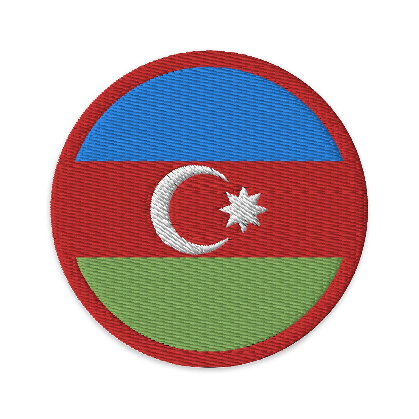 Azerbaijan Flag Patch | Embroidered Iron-on or Sew-on DIY Applique For Vest, Backpack, Clothing Badge, Bikers, Travel Collectors, Souvenir