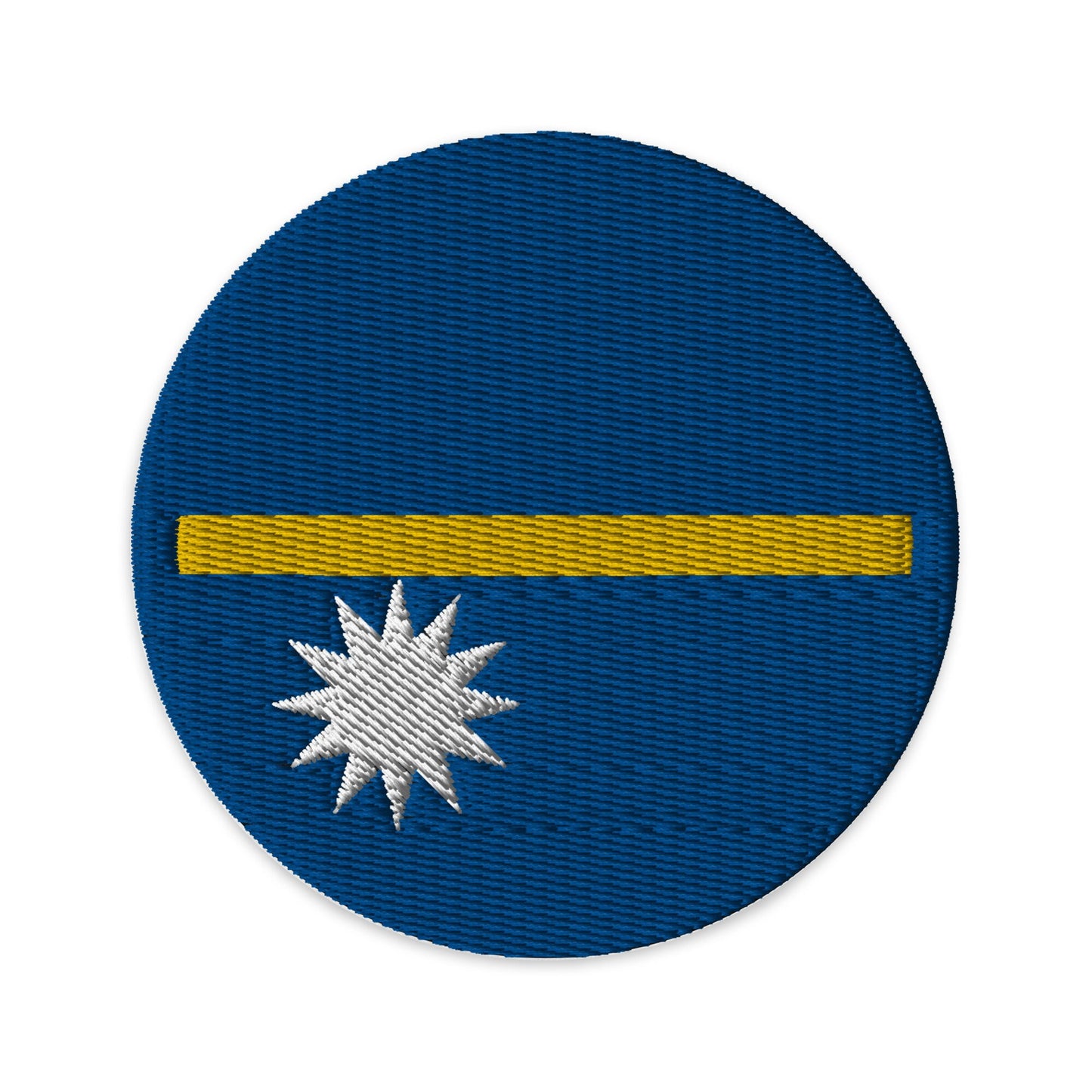 Nauru Flag Patch | Embroidered Iron-on or Sew-on DIY Applique For Vest, Backpack, Clothing Badge, Bikers, Travel Collectors, Souvenir