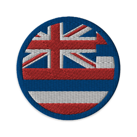 Hawaii Flag Patch | Embroidered Iron-on or Sew-on DIY Applique For Vest, Backpack, Clothing Badge, Bikers, Travel Collectors, Souvenir