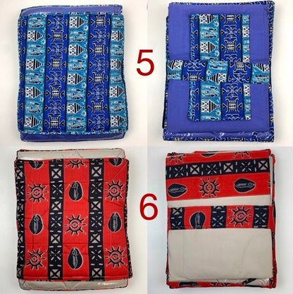 Bogolan Table Cloth Sets | Traditional Imported West African Print | Large Table Fabric with 6 Food Safe Mats, Cloth and Table Basket