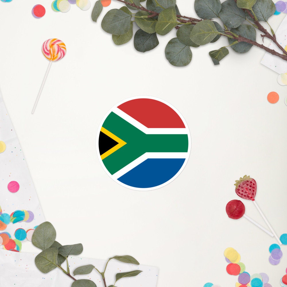 South Africa Flag Sticker | Bubble-free Kiss Cut Versatile Durable Water Safe Decorative Add-on for your Cars, Laptops, Notebooks and Phones