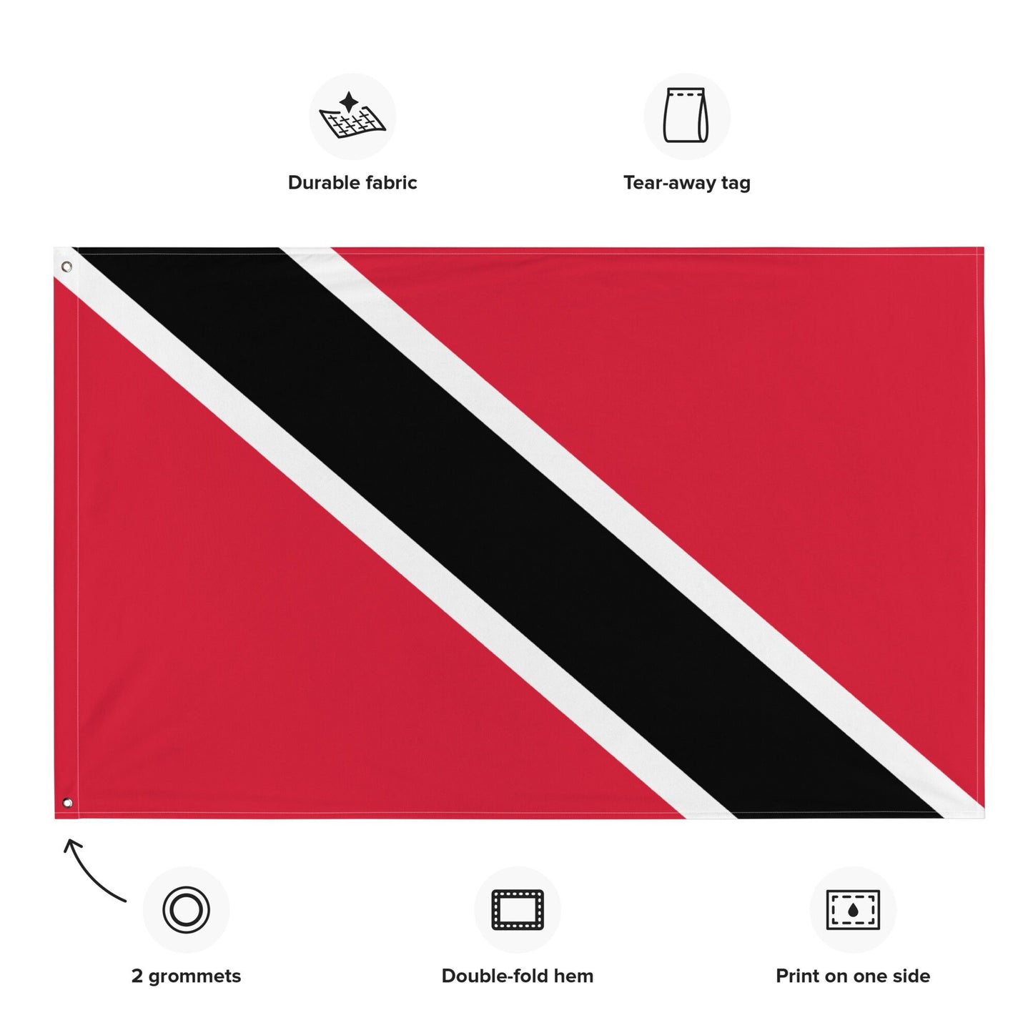 Trinidad Flag | Premium Large Flag of Trinidad and Tobago for interior decoration