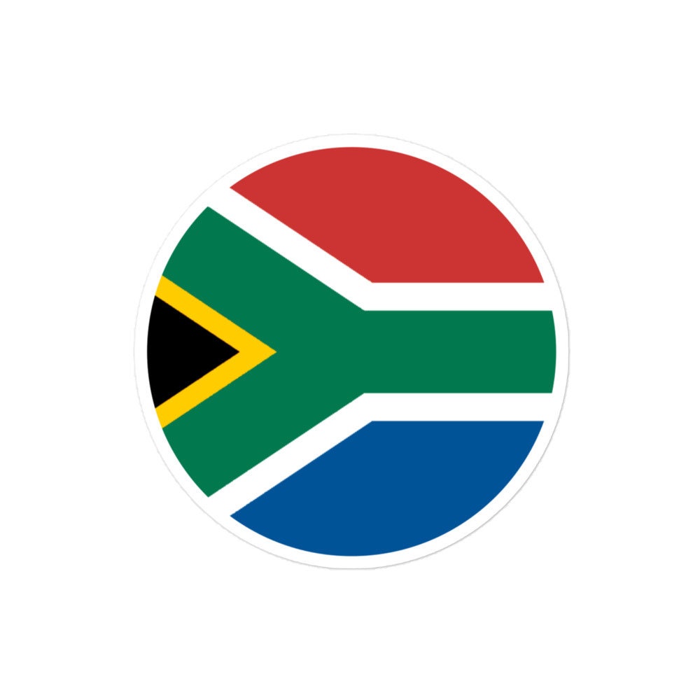 South Africa Flag Sticker | Bubble-free Kiss Cut Versatile Durable Water Safe Decorative Add-on for your Cars, Laptops, Notebooks and Phones