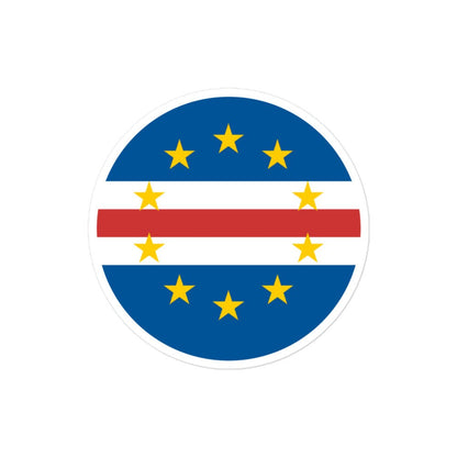 Cape Verde Flag Sticker | Bubble-free Kiss Cut Versatile Durable Water Safe Decorative Add-on for your Cars, Laptops, Notebooks and Phones