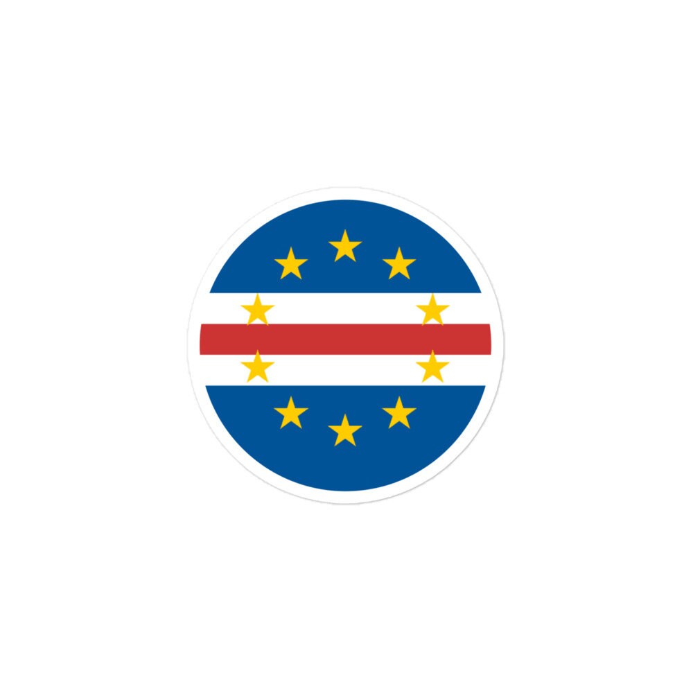 Cape Verde Flag Sticker | Bubble-free Kiss Cut Versatile Durable Water Safe Decorative Add-on for your Cars, Laptops, Notebooks and Phones