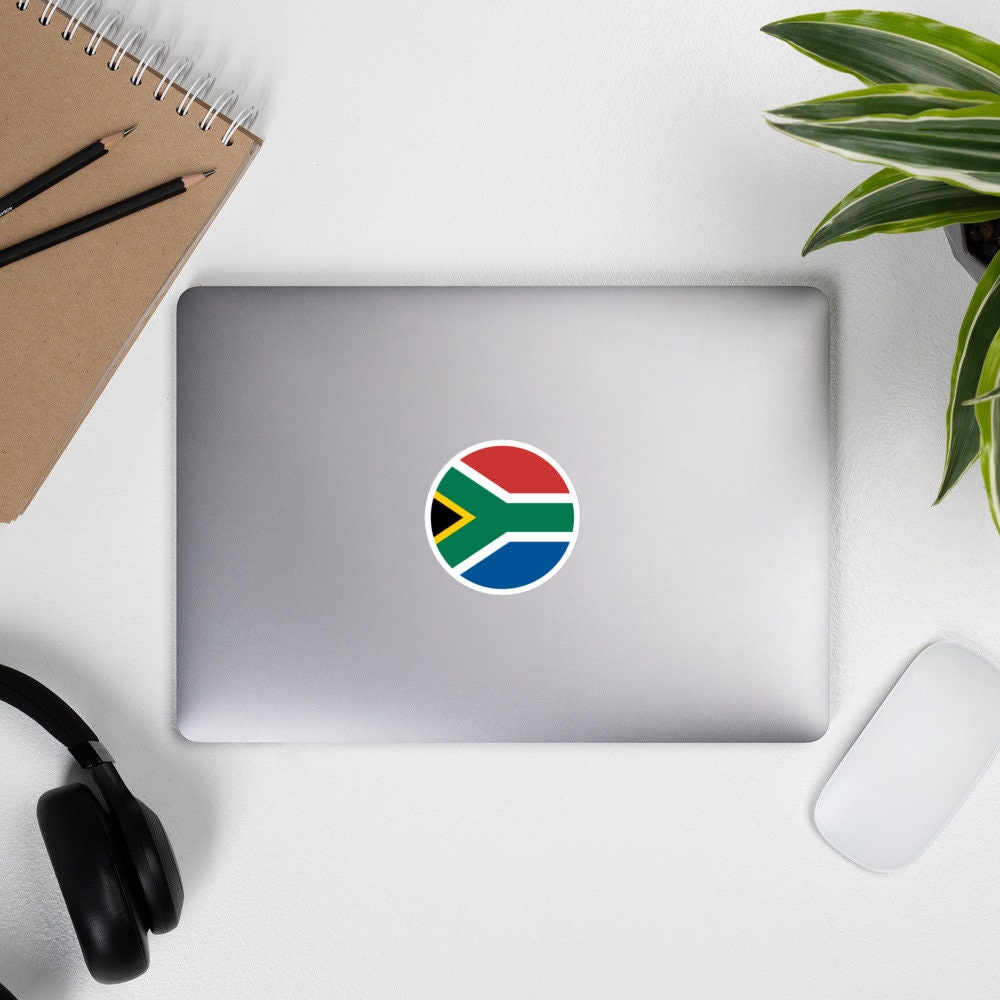 South Africa Flag Sticker | Bubble-free Kiss Cut Versatile Durable Water Safe Decorative Add-on for your Cars, Laptops, Notebooks and Phones